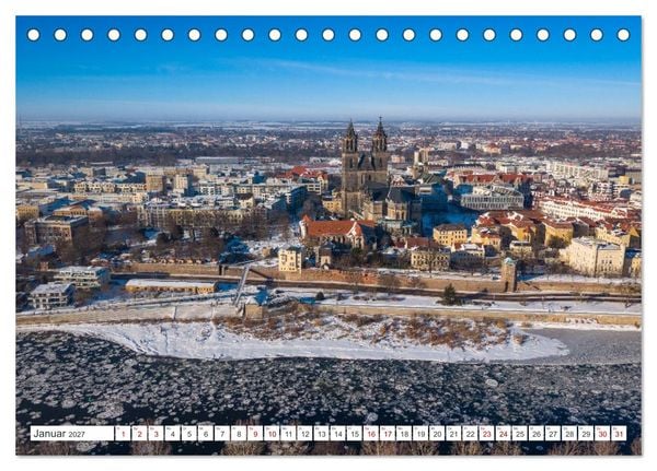 Produktbild: Domperspektiven: Magdeburger Dom - Neu gesehen 2027 (Tischkalender 2027 DIN A5 quer), CALVENDO Monatskalender
