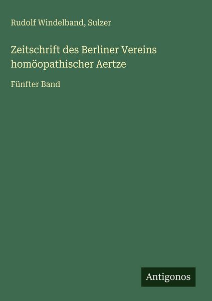 Produktbild: Zeitschrift des Berliner Vereins hom&ouml;opathischer Aertze