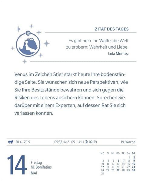 Produktbild: Wassermann Sternzeichenkalender 2027 - Tagesabrei&szlig;kalender - Ihr Horoskop f&uuml;r jeden Tag