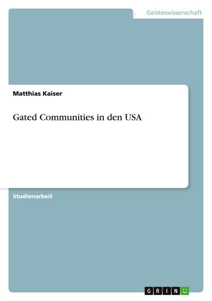 Produktbild: Gated Communities in den USA