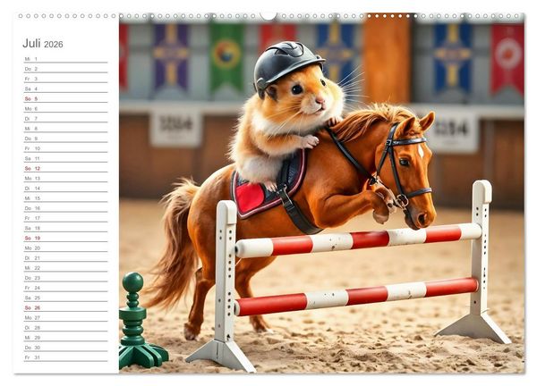 Produktbild: Hamster Olympiade - Der flauschigste Wettkampf des Jahres (hochwertiger Premium Wandkalender 2026 DIN A2 quer), Kunstdruck in Hochglanz