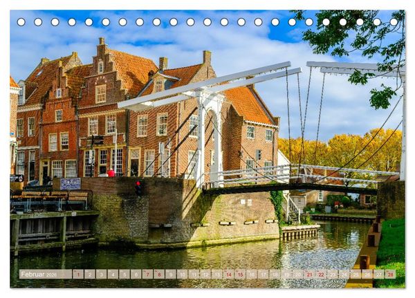 Produktbild: Ein Blick auf Enkhuizen in Holland (Tischkalender 2026 DIN A5 quer), CALVENDO Monatskalender