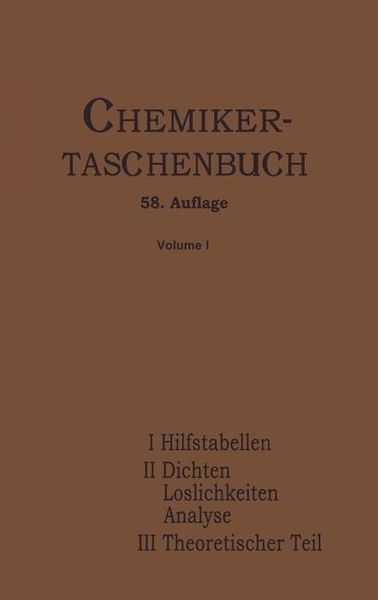Produktbild: Chemiker-Taschenbuch