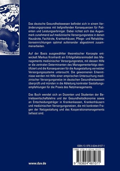 Produktbild: Erfolgsfaktoren des Managements medizinischer Versorgungsnetze