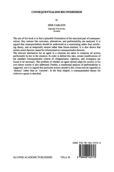 Produktbild: Consequentialism Reconsidered