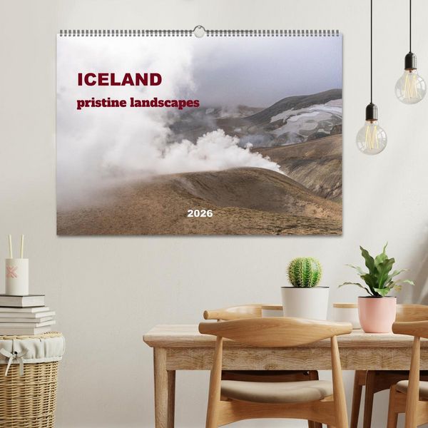 Produktbild: ICELAND pristine landscapes (Wall Calendar 2026 DIN A2 landscape), CALVENDO 12 Month Wall Calendar