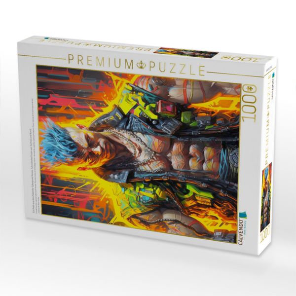 Produktbild: CALVENDO Puzzle Ein Motiv aus dem Kalender Cyberpunk Heroes. Futuristische Fusion von Technik und Kunst | 1000 Teile Lege-Gr&ouml;&szlig;e 64x48cm Foto-Puzzle f&uuml;