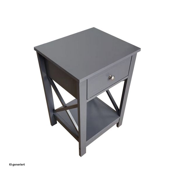 Produktbild: HTI-Living HTI-Living Nachttisch Hayet Grau 2er-Set HTI-Living Nachttisch Hayet Grau 2er-Set