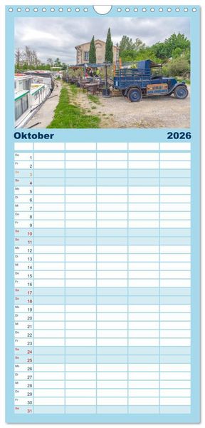 Produktbild: Familienplaner 2026 - Der K&ouml;nigliche Kanal. Die Wasserstra&szlig;e im Languedoc mit 5 Spalten (Wandkalender, 21 x 45 cm) CALVENDO