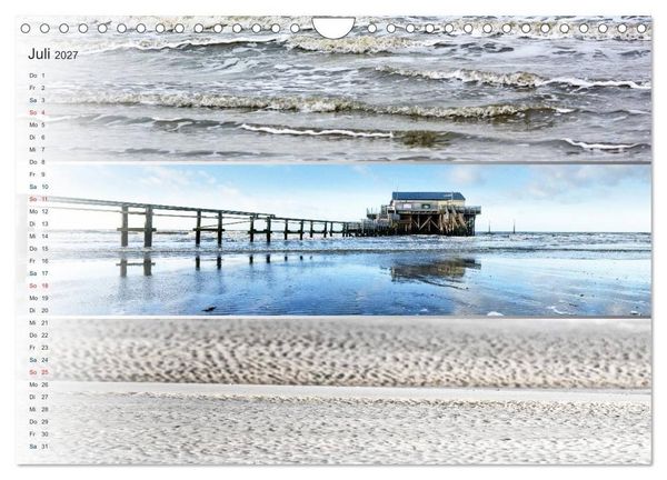 Produktbild: K&uuml;stenstreifen an der Nordsee (Wandkalender 2027 DIN A4 quer), CALVENDO Monatskalender
