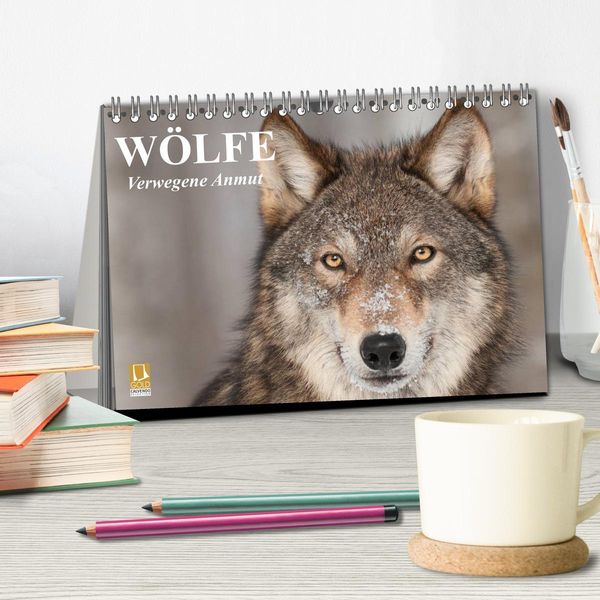 Produktbild: W&ouml;lfe. Verwegene Anmut (Tischkalender 2026 DIN A5 quer), CALVENDO Monatskalender