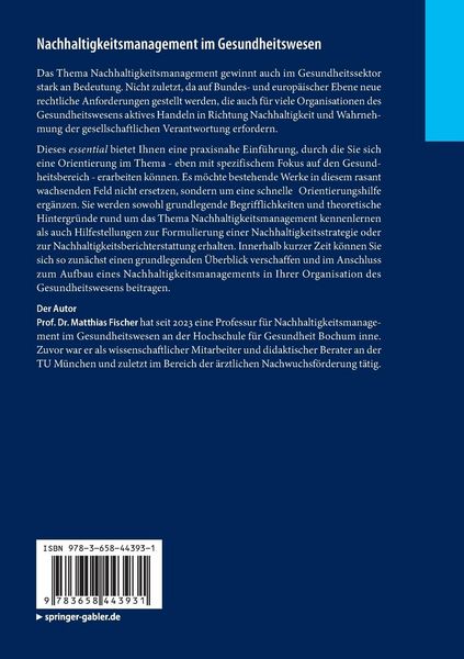 Produktbild: Nachhaltigkeitsmanagement im Gesundheitswesen