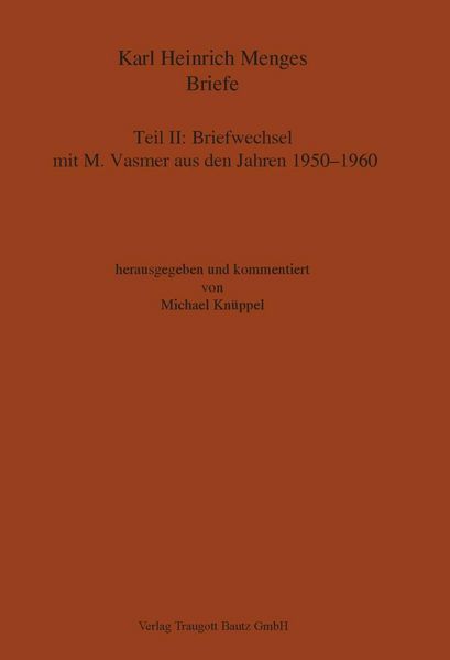 Produktbild: Karl Heinrich Menges: Briefe. Teil II