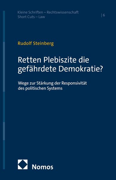 Produktbild: Retten Plebiszite die gef&auml;hrdete Demokratie?