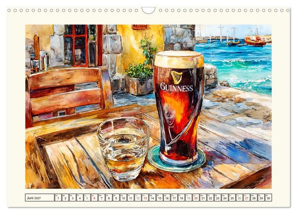 Produktbild: Irland. K&uuml;nstlerische Aquarelle zwischen K&uuml;ste und Hochland (Wandkalender 2027 DIN A3 quer), CALVENDO Monatskalender