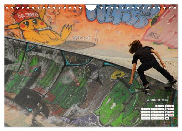 Produktbild: Skater. Skateboarding-Impressionen (Wandkalender 2026 DIN A4 quer), CALVENDO Monatskalender