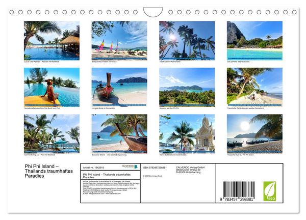 Produktbild: Phi Phi Island &ndash; Thailands traumhaftes Paradies (Wandkalender 2026 DIN A4 quer), CALVENDO Monatskalender