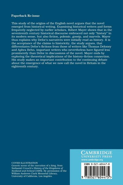 Produktbild: History and the Early English Novel