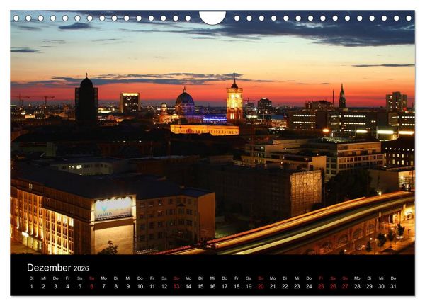 Produktbild: BERLIN ZUR BLAUEN STUNDE (Wandkalender 2026 DIN A4 quer), CALVENDO Monatskalender