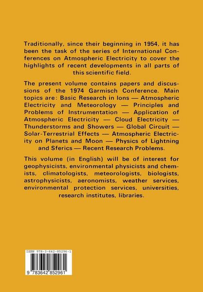 Produktbild: Electrical Processes in Atmospheres