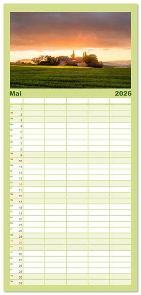 Produktbild: Familienplaner 2026 - Heimat Entdecken - Eifel mit 5 Spalten (Wandkalender, 21 x 45 cm) CALVENDO