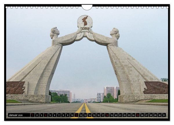 Produktbild: Nordkorea - Die gro&szlig;e Leere (Wandkalender 2026 DIN A4 quer), CALVENDO Monatskalender