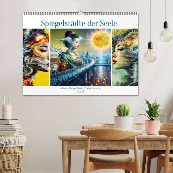 Produktbild: Spiegelst&auml;dte der Seele - Urbanes Labyrinth der Wahrnehmung (Wandkalender 2027 DIN A2 quer), CALVENDO Monatskalender