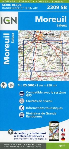 Moreuil.Saleux 1:25 000, Karte von Collectif Ign, IGN Frankreich, 978-2-7585-4929-1