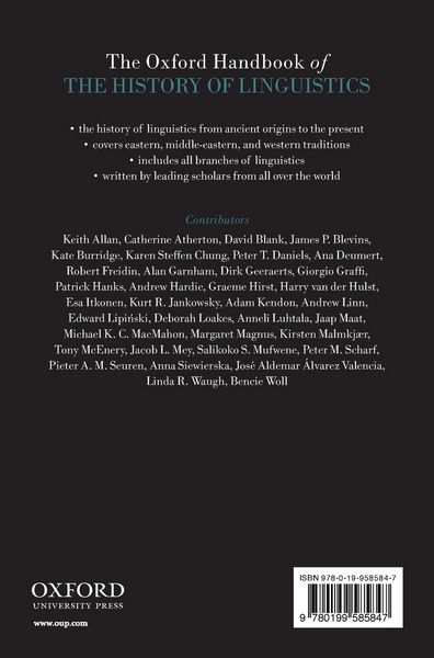 Produktbild: Oxford Handbook of the History of Linguistics