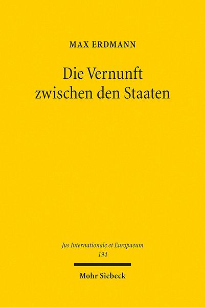 Produktbild: Die Vernunft zwischen den Staaten