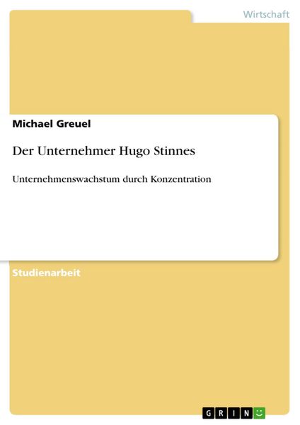 Produktbild: Der Unternehmer Hugo Stinnes