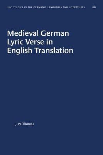Produktbild: Medieval German Lyric Verse in English Translation