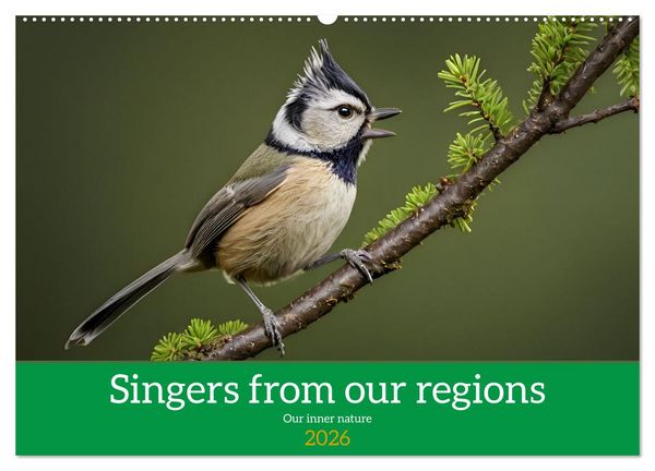Produktbild: Singers from our regions - Our intimate nature (Wall Calendar 2026 DIN A2 landscape), CALVENDO 12 Month Wall Calendar