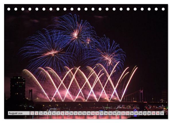 Produktbild: Es wird Nacht in Duisburg (Tischkalender 2026 DIN A5 quer), CALVENDO Monatskalender