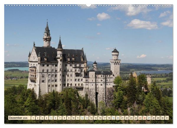Produktbild: Burgen und Schl&ouml;sser - Historische Bauwerke in Bayern (hochwertiger Premium Wandkalender 2026 DIN A2 quer), Kunstdruck in Hochglanz