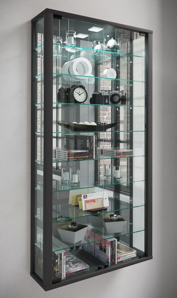 Produktbild: Wandvitrine Glasvitrine Vitrosa Maxi Spiegel