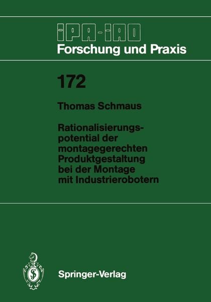 Produktbild: Rationalisierungspotential der montagegerechten Produktgestaltung bei der Montage mit Industrierobotern