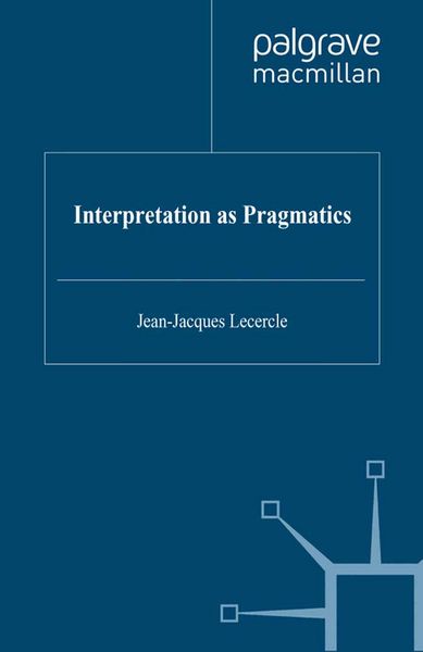 Produktbild: Interpretation as Pragmatics