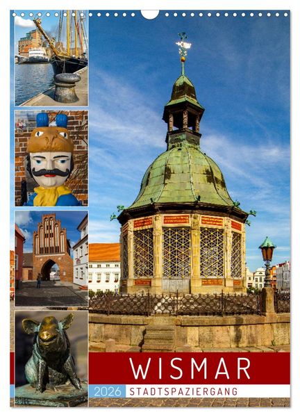 Produktbild: Wismar - Stadtspaziergang (Wandkalender 2026 DIN A3 hoch), CALVENDO Monatskalender