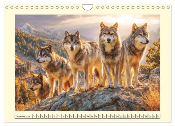 Produktbild: Herzschlag der Wildnis. W&ouml;lfe zwischen Legende, Freiheit und Anmut (Wandkalender 2026 DIN A4 quer), CALVENDO Monatskalender