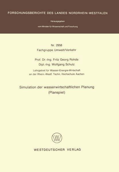 Produktbild: Simulation der wasserwirtschaftlichen Planung (Planspiel)