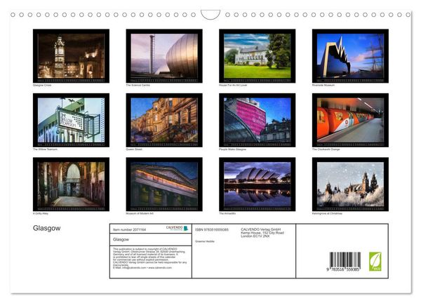 Produktbild: Glasgow (Wall Calendar 2026 DIN A3 landscape), CALVENDO 12 Month Wall Calendar