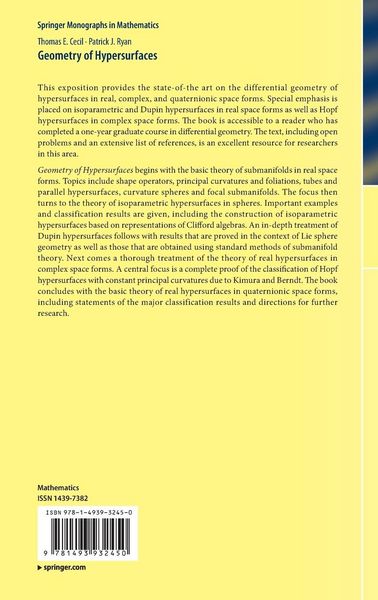 Produktbild: Geometry of Hypersurfaces