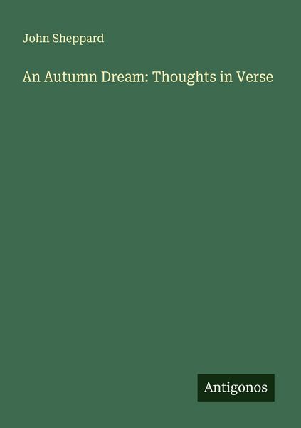 Produktbild: An Autumn Dream: Thoughts in Verse