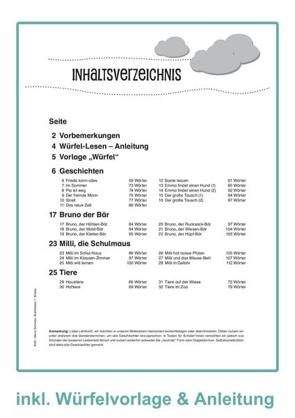 Produktbild: W&uuml;rfellesen - 1. Klasse
