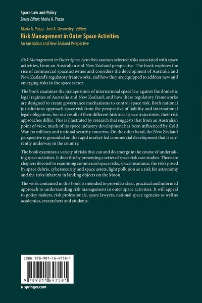 Produktbild: Risk Management in Outer Space Activities