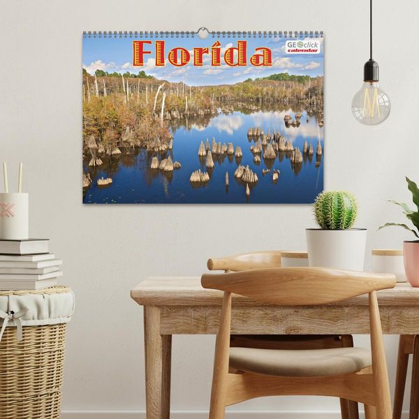 Produktbild: GEOclick calendar: Florida (Wandkalender 2026 DIN A3 quer), CALVENDO Monatskalender