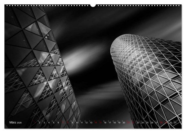 Produktbild: Monochrome Architektur (Wandkalender 2026 DIN A2 quer), CALVENDO Monatskalender