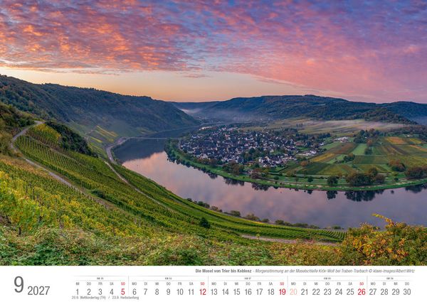 Produktbild: Die Mosel von Trier bis Koblenz 2026 Bildkalender A3 Spiralbindung
