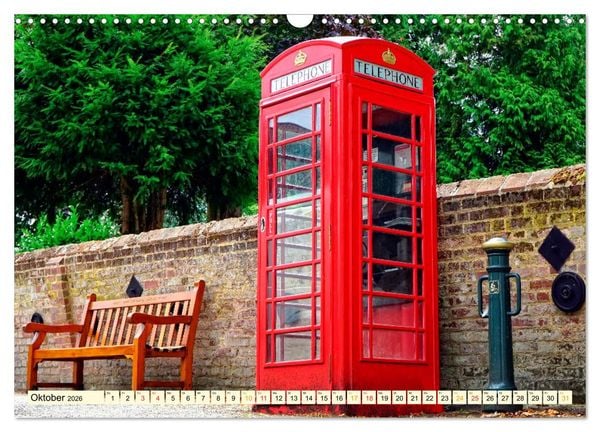 Produktbild: Die bekannteste Telefonzelle der Welt - Telephone Booth (Wandkalender 2026 DIN A3 quer), CALVENDO Monatskalender